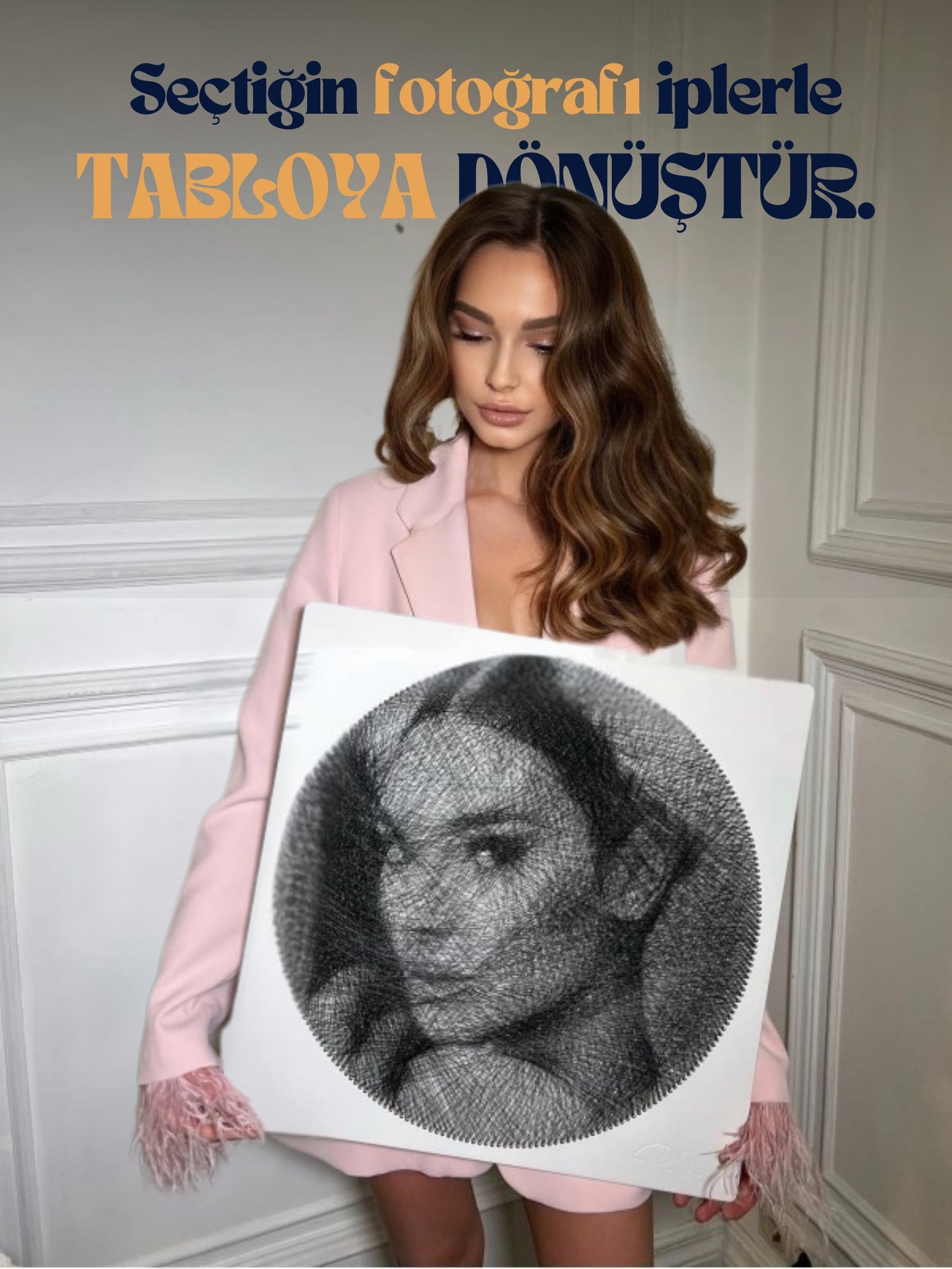 Fiart® Kişiye Özel String Art Tablo Kiti